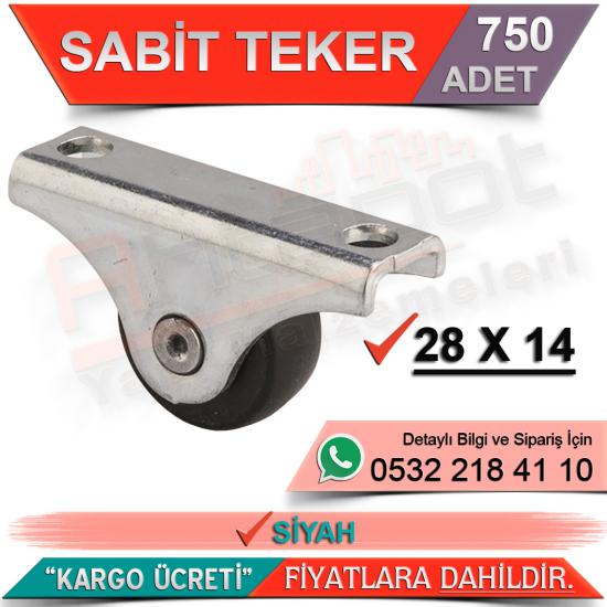 Sabit Teker 28x14 Siyah (750 Adet)